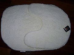 OVAL-BATH-&-TOILET-MAT-RUG-SET-40-cm-X-70-cm-NEW-CREAM